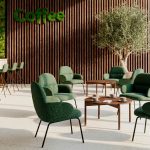 Recepción hotel con modelo de silla PLIER